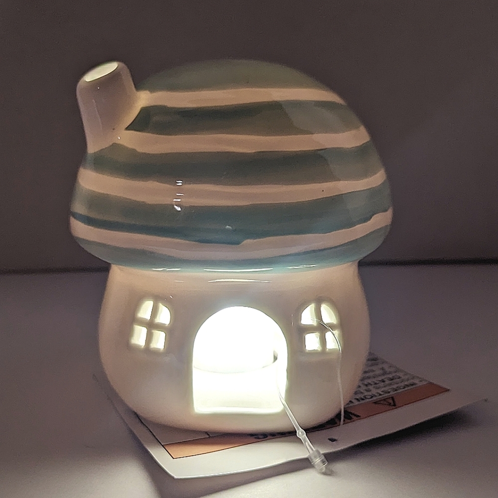 Target Spritz Easter Mushroom Green House Light Up Ceramic Bunny Spring Decor